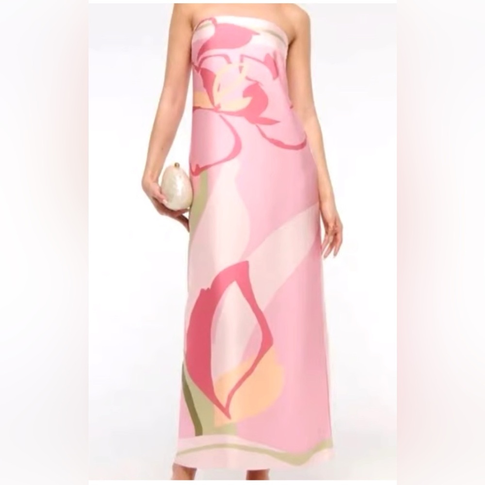 Abercrombie & Fitch Pink Halter Maxi Dress M and NWT